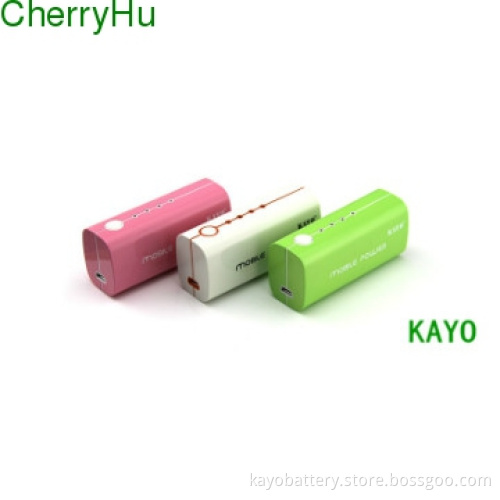 KAYO-S10 2600mAh mobile power bank with LED
